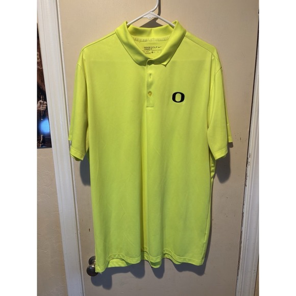 Nike Golf Oregon Ducks Polo Shirt Mens Dri-Fit Size XL Yellow725518-702 - Picture 1 of 11